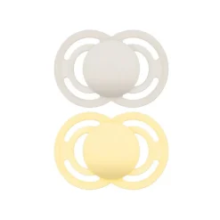 Lot de 2 sucettes silicone Perfect 6M+ tendance (modèle aléatoire)