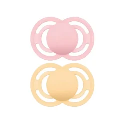 Lot de 2 sucettes silicone Perfect 6M+ tendance (modèle aléatoire)
