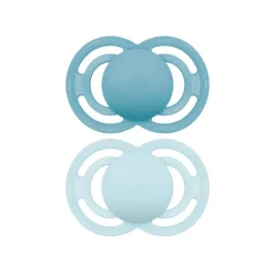 Lot de 2 sucettes silicone Perfect 6M+ tendance (modèle aléatoire)