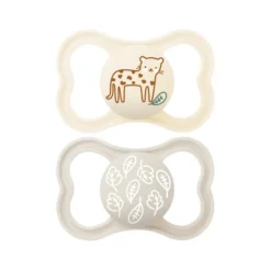 Lot de 2 sucettes silicone Suprême 18M+ (modèle aléatoire)