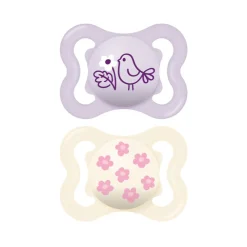 Lot de 2 sucettes silicone Suprême 2-6M (modèle aléatoire)