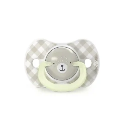Lot de 2 sucettes silicone SX Pro 0-6M Wild&Free jour/nuit gris
