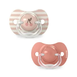 Lot de 2 sucettes silicone SX Pro 18M+ Birdies rose