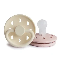 Lot de 2 sucettes silicone T2 Moon cream/blush