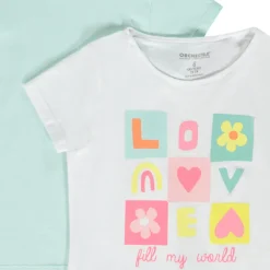 Lot de 4 t-shirt manches courtes fantaisie pour fille