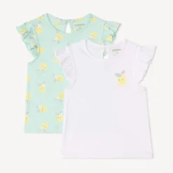 Lot de t-shirt manches courtes fantaisie pour bébé fille