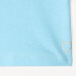 Lot de 3 t-shirts manches courtes print cœur pour fille