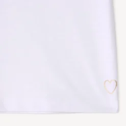 Lot de 3 t-shirts manches courtes print cœur pour fille