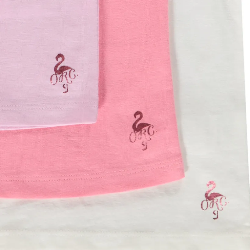Lot de 3 t-shirts manches courtes en coton unis pour fille
