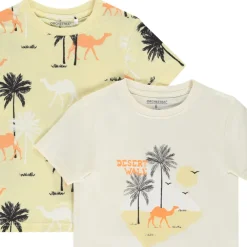 Lot de 2 t-shirts manches courtes fantaisie pour garçon