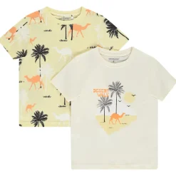 Lot de 2 t-shirts manches courtes fantaisie pour garçon
