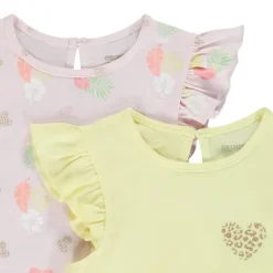 Lot de t-shirts manches courtes fantaisie pour bébé fille