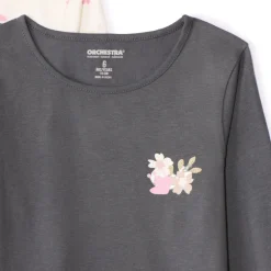 Lot de 4 t-shirts manches longues fantaisie pour fille