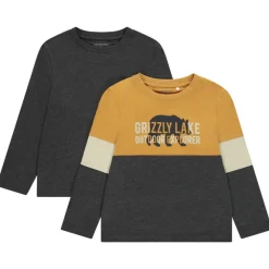 Lot de 2 t-shirts manches longues effet color block pour garçon
