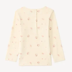 Lot de 2 t-shirts manches longues bébé fille uni et imprimé