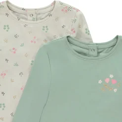 Lot de 2 t-shirts manches longues fantaisie pour bébé fille