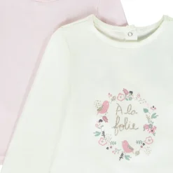 Lot de 4 t-shirts manches longues fantaisie pour bébé fille