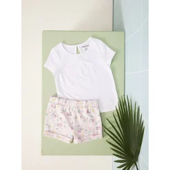 Lot de 3 t-shirts unis en jersey slub pour bébé fille