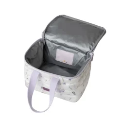 Lunch bag isotherme imprimé licornes blanc