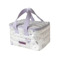 Lunch bag isotherme imprimé licornes blanc