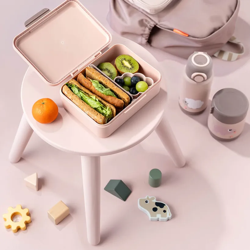 Lunchbox avec séparateur Tiny Farm rose