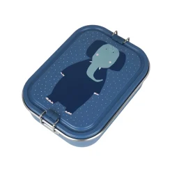 Lunchbox compartimentée en inox Mrs. Elephant bleu