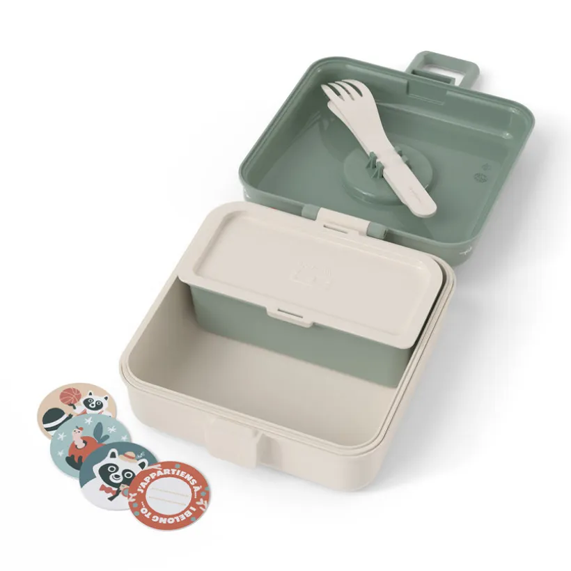 Lunchbox personnalisable 850ml Snacky avec couverts Raccoon