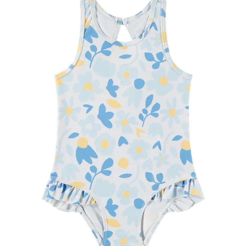 Maillot de bain 1 pièce imprimé floral et dos nu pour bébé fille
