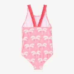Maillot de bain 1 pièce imprimé palmiers pour fille
