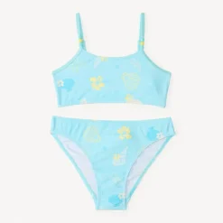 Maillot de bain 2 pièces imprimé coquillages fantaisie pour bébé fille