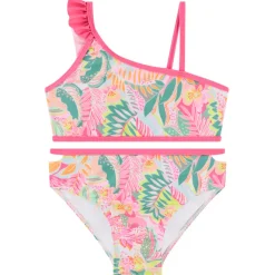 Maillot de bain 2 pièces imprimé tropical pour fille