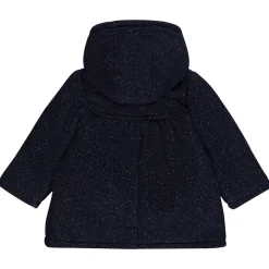 Manteau drap de laine en lurex pailleté pour bébé fille