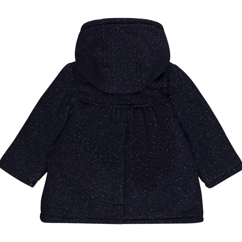 Manteau drap de laine en lurex pailleté pour bébé fille