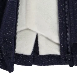 Manteau drap de laine en lurex pailleté pour bébé fille