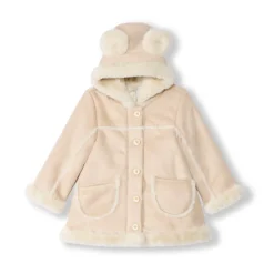 Manteau en suédine et sherpa effet fourrure pour bébé fille