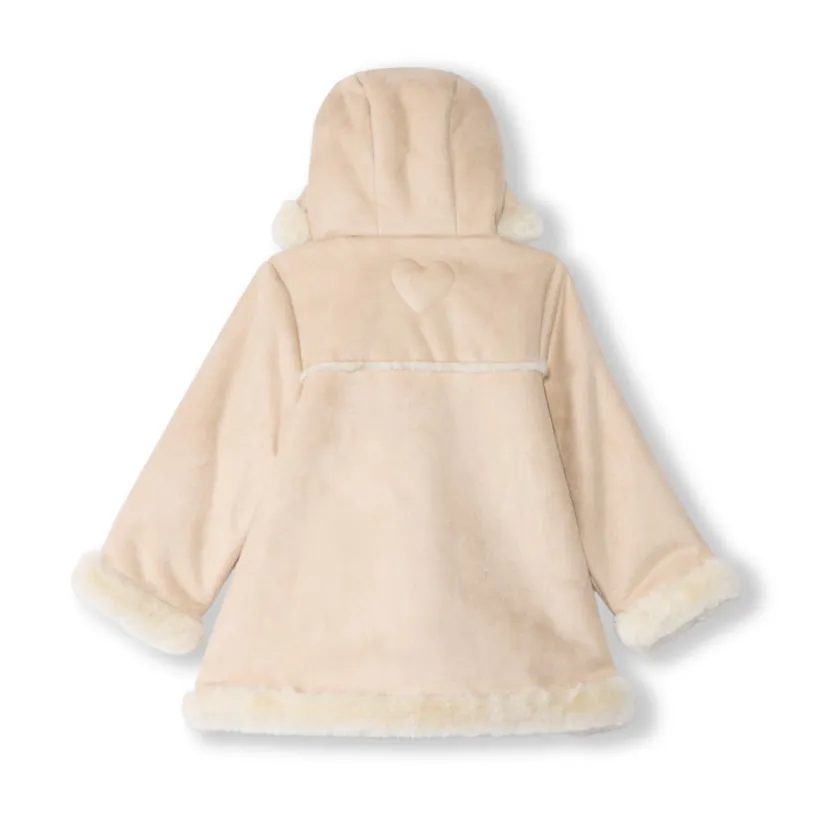 Manteau en suédine et sherpa effet fourrure pour bébé fille