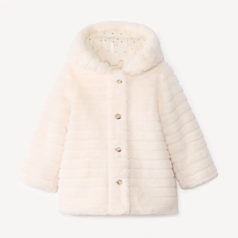 Manteau spécial Grand Froid en fausse fourrure pour bébé fille