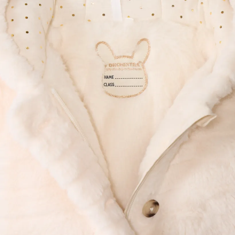 Manteau spécial Grand Froid en fausse fourrure pour bébé fille