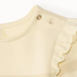 Marinière manches longues bébé fille à patch tulipe