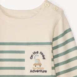 Marinière à poche décorée pour bébé garçon