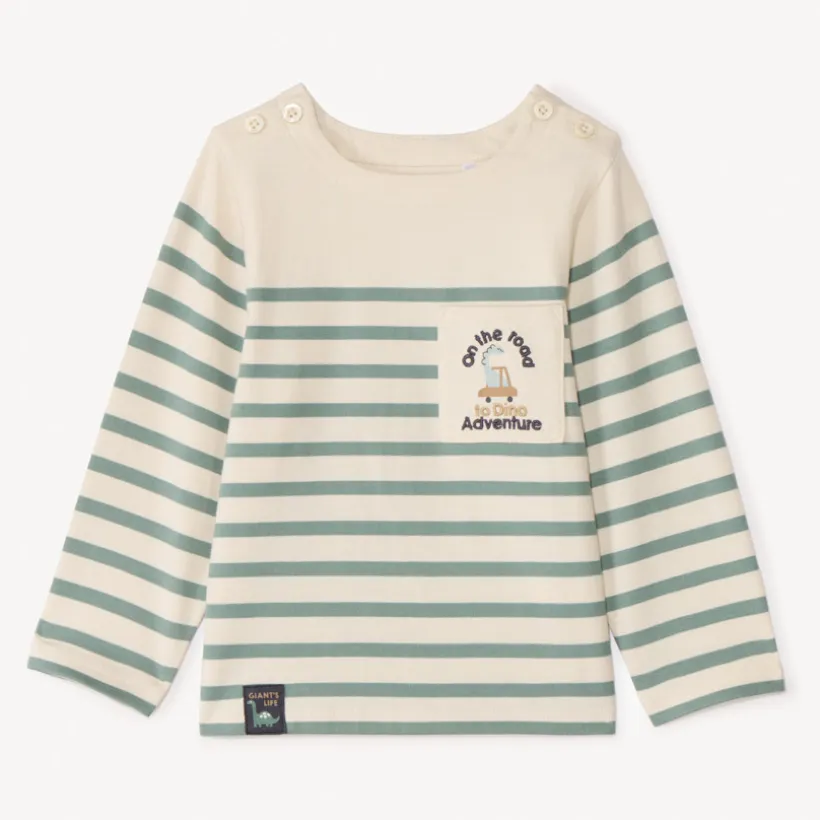 Marinière à poche décorée pour bébé garçon