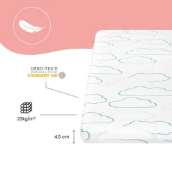 Matelas de voyage Cosy'Lite Nomad 60x120 cm imprimé nuages