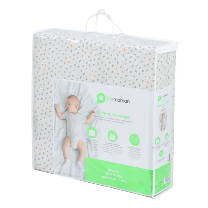 Matelas de voyage pliable 60 x 120 cm imprimé