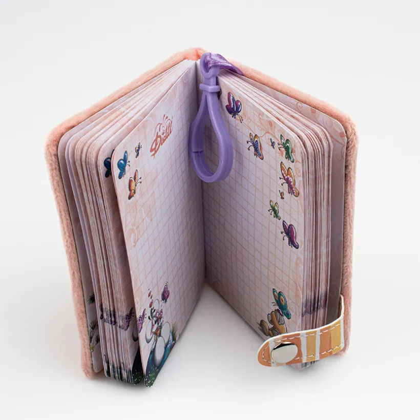 Mini carnet porte clé en peluche A7 Diddl et ses amis (Modèles aléatoires)