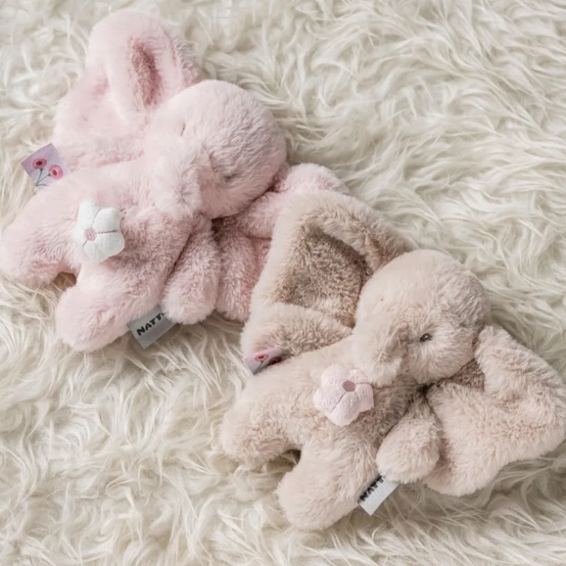 Mini peluche musicale éléphant - Fanfan - Rose - 20 cm