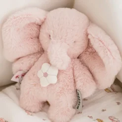 Mini peluche musicale éléphant - Fanfan - Rose - 20 cm