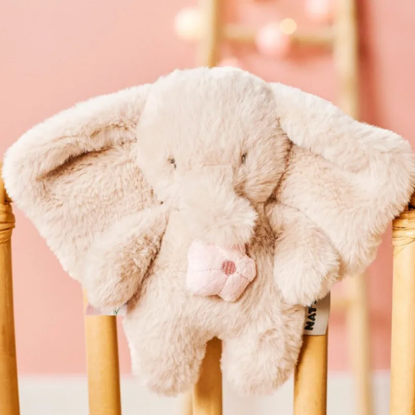 Mini peluche musicale éléphant - Fanfan - Sable - 20 cm