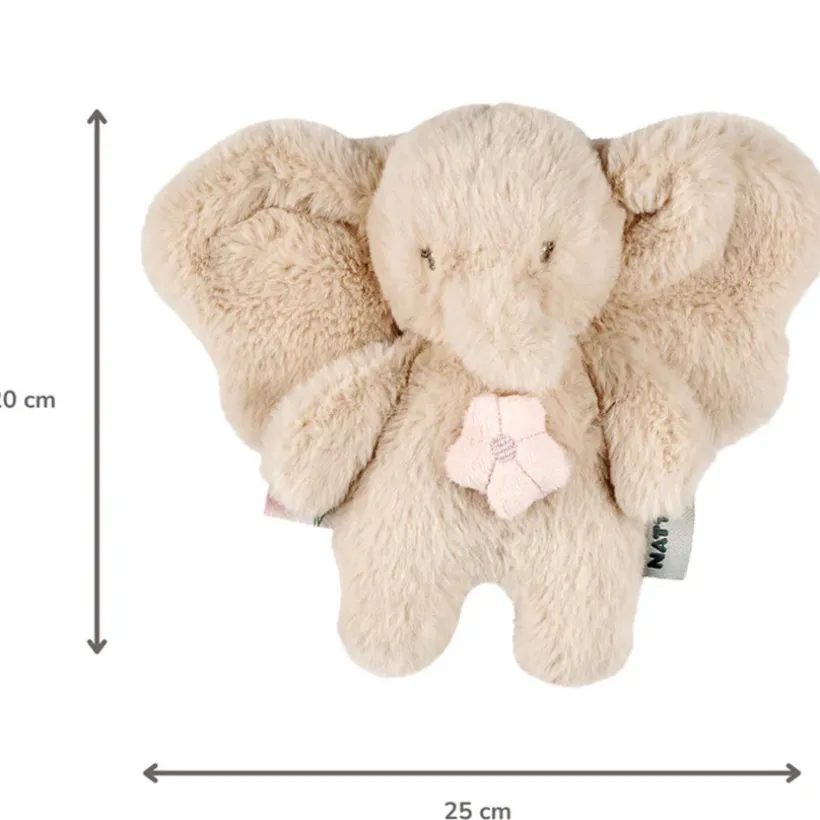 Mini peluche musicale éléphant - Fanfan - Sable - 20 cm