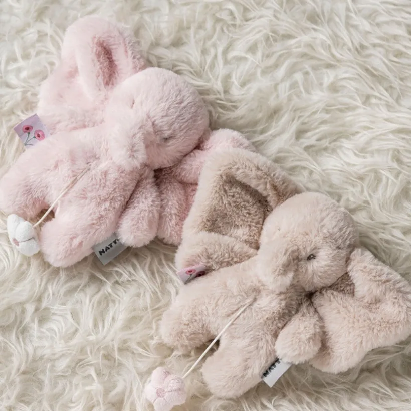 Mini peluche musicale éléphant - Fanfan - Sable - 20 cm