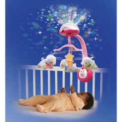 Mobile Lumi Compte Moutons - Rose